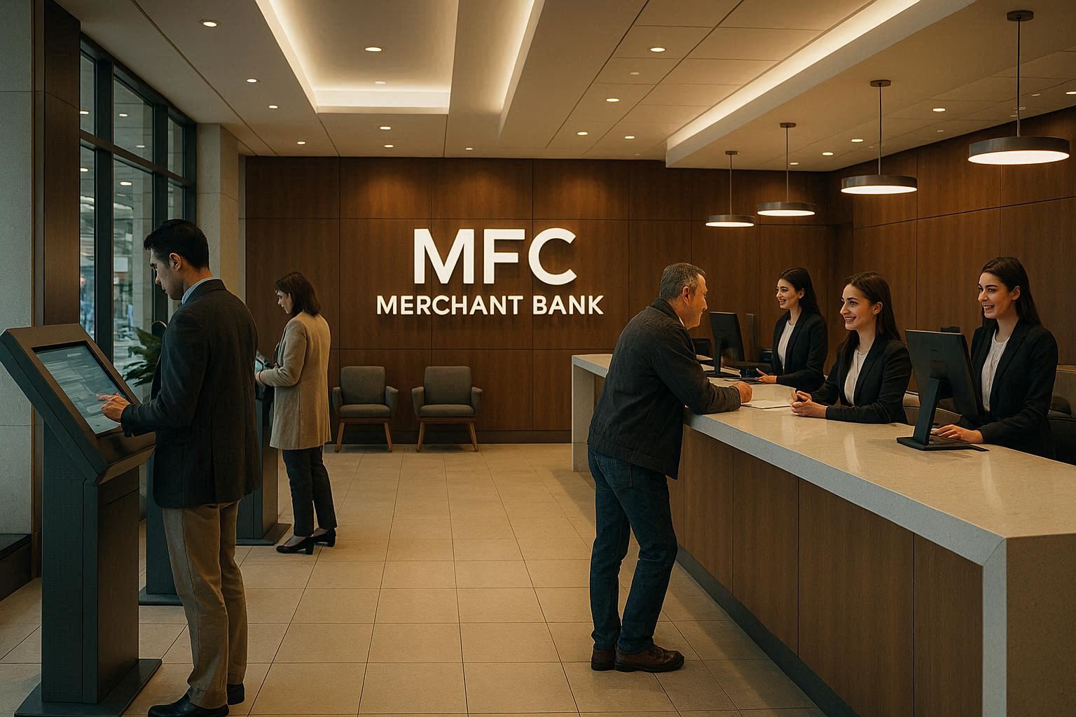 Customer receiving personalized banking support